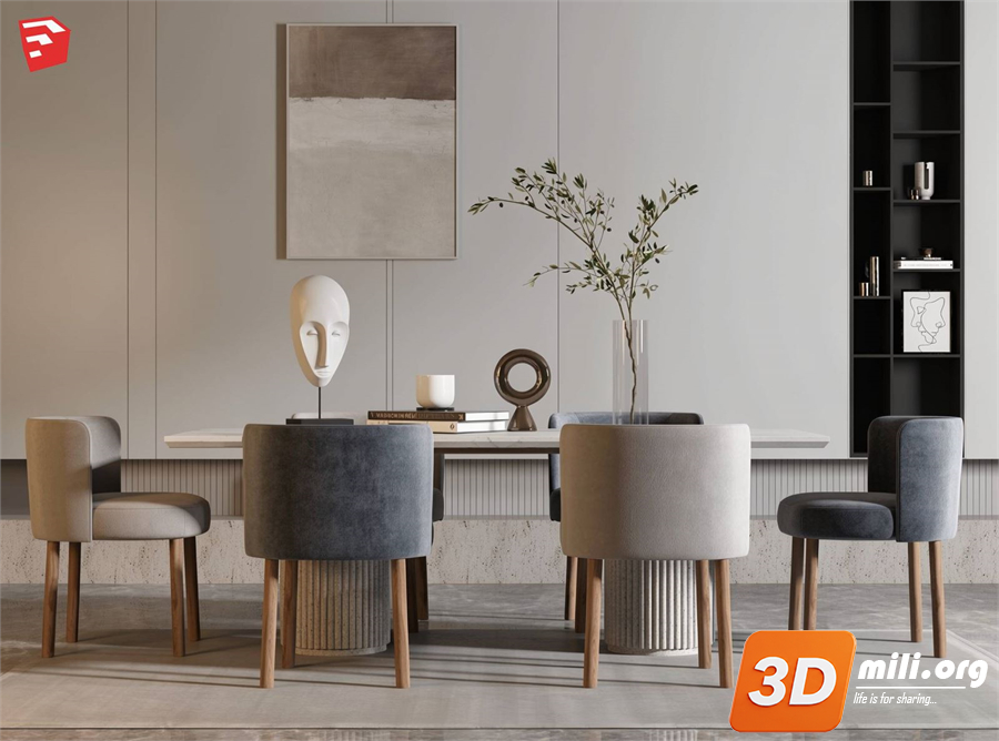 Dining Table Set Skp Files
